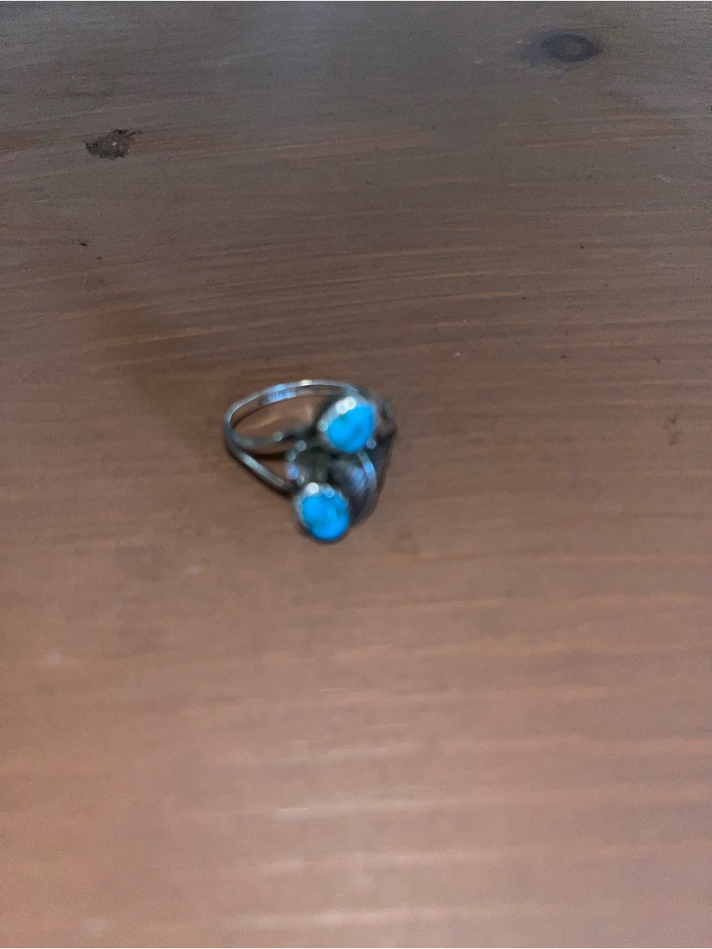 Navajo Kingman genuine turquoise 925 sterling silver stamped handmade artisan 7